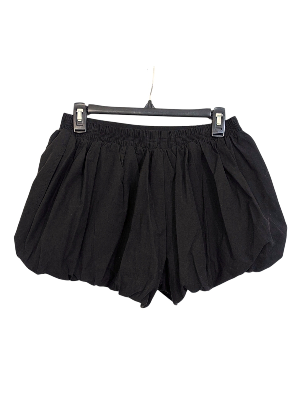 NEW Cousin Couture Black Poplin High Rise Bubble Hem Shorts Size Small Womens S